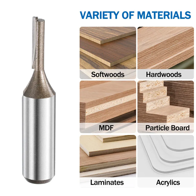 Straight Router Bit 1/2 Shank 13/64" Cutting Dia 2 Flutes 0.79" YG6 Carbide