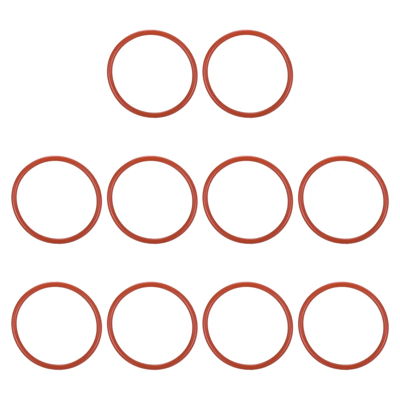 10Pcs Silicone O-Ring 53mm OD 47mm ID 3mm Width VMQ Sealing Gasket, Red