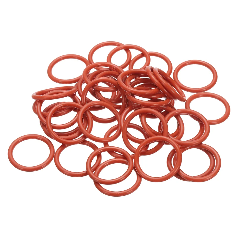 Silicone O-Ring 29mm OD 23mm ID 3mm Width, 50Pcs Metric VMQ Sealing Gasket Replacement for Plumbing Compressor Valves Repair, Red