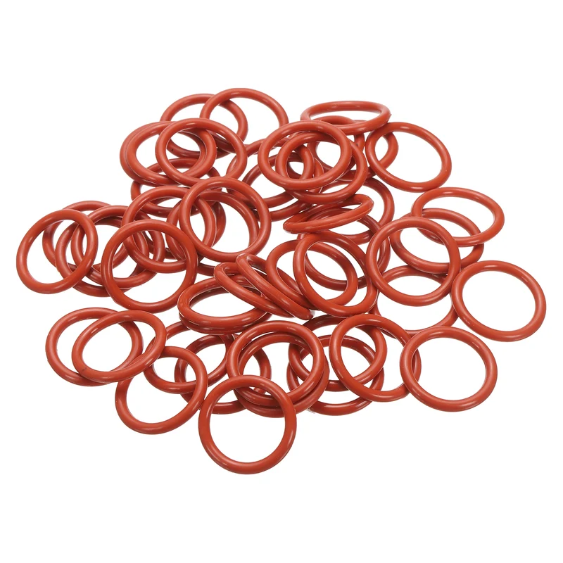 50Pcs Silicone O-Ring 28mm OD 22mm ID 3mm Width VMQ Sealing Gasket, Red