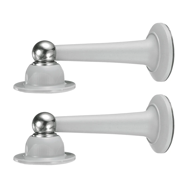 2Pcs 5.1" Magnetic Door Stoppers, Magnetic Door Catch with Adhesive, Gray