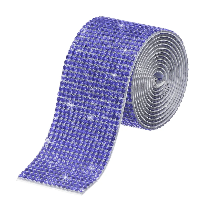 Crystal Ribbon 1 Yard 32mm Self Adhesive Purple