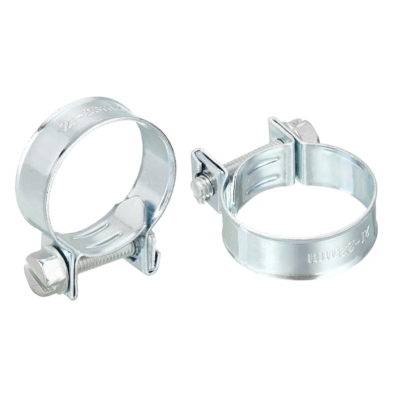 25Pcs Mini Fuel Line Pipe Hose Clamp Clip, 21-23mm Fuel Injection Hose Clamp