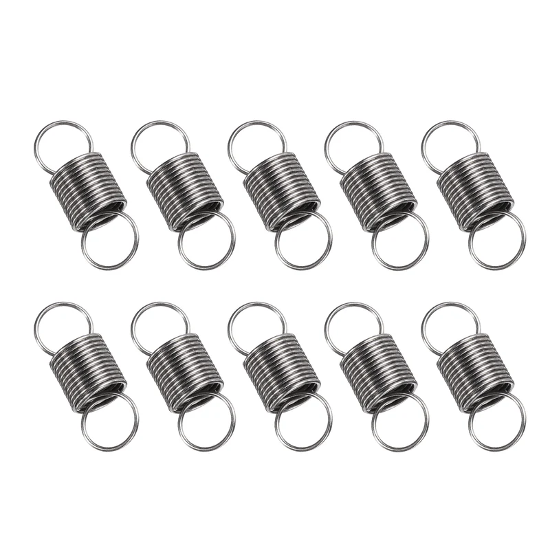 Extension Spring 10pcs Wire Dia 0.03" OD 0.39" Free Length 1.2"