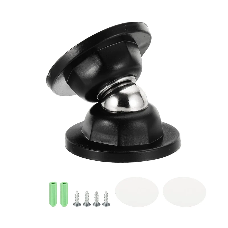 Magnetic Door Holder, Magnetic Door Catch with Adhesive Screws, Dark Black