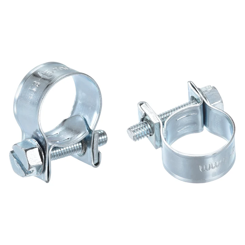 25Pcs Mini Fuel Line Pipe Hose Clamp Clip, 13-15mm Fuel Injection Hose Clamp