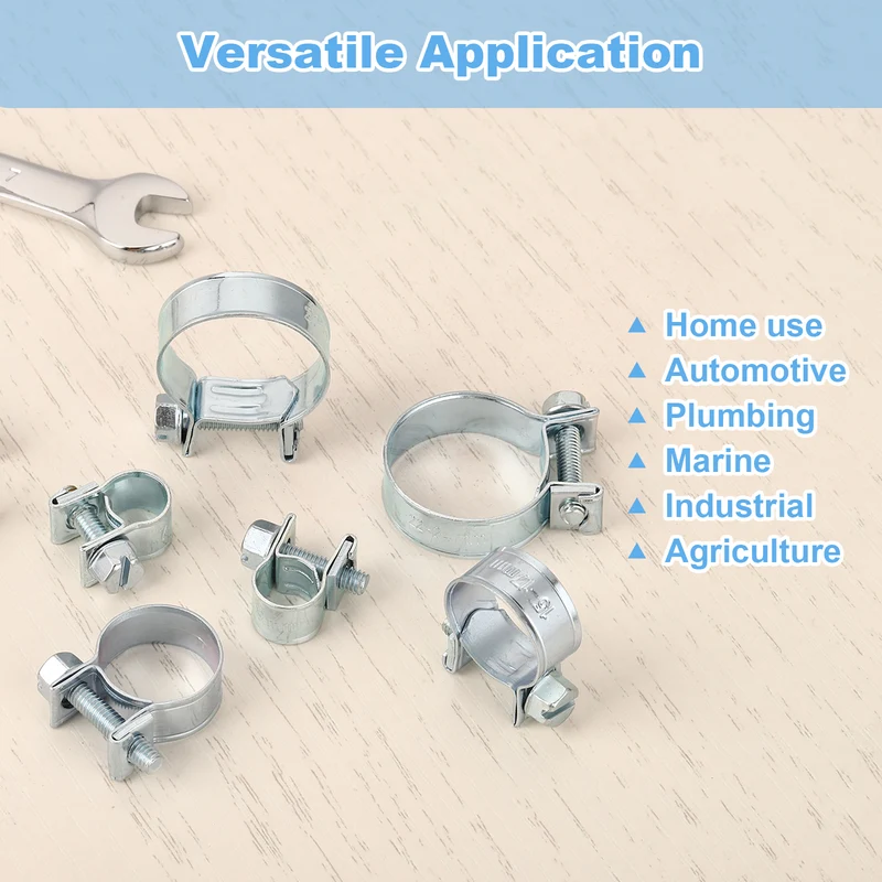 25Pcs Mini Fuel Line Pipe Hose Clamp Clip, 11-13mm Fuel Injection Hose Clamp