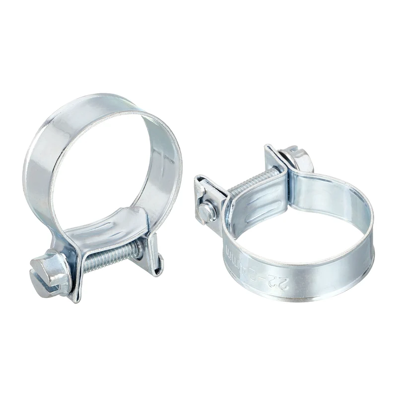 15Pcs Fuel Line Pipe Hose Clamp Clip, 22-24mm Fuel Injection Hose Clamp Adjustable Pipe Hose Clip Tube Clamps for Plumbing Automotive and Industrial
