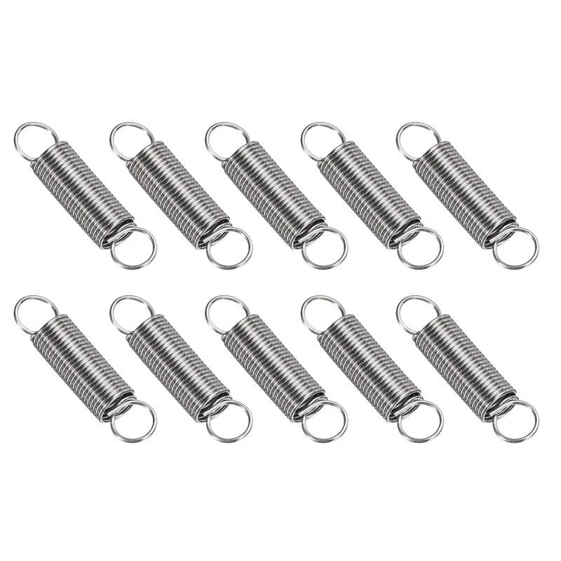 Extension Spring 10pcs Wire Dia 0.028" OD 0.28" Free Length 1.4"