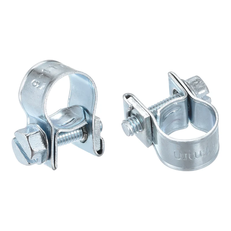 15Pcs Fuel Line Pipe Hose Clamp Clip, 9-11mm Fuel Injection Hose Clamp Adjustable Pipe Hose Clip Tube Clamps for Plumbing Automotive and Industrial