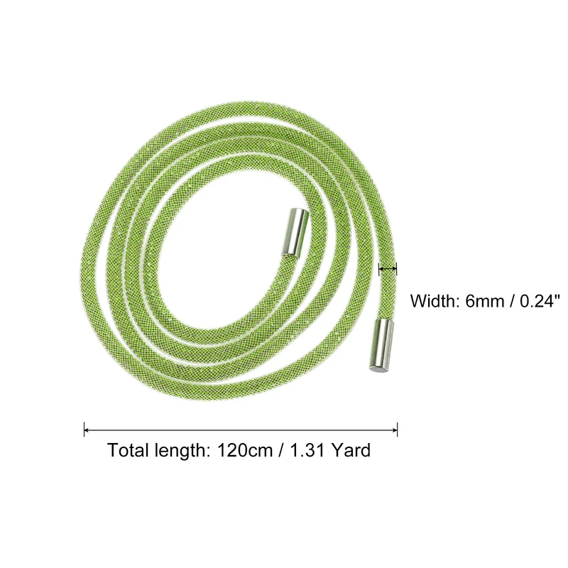 6mm x 120cm Rhinestone Rope Crystal Rope Green Mesh Green Diamond