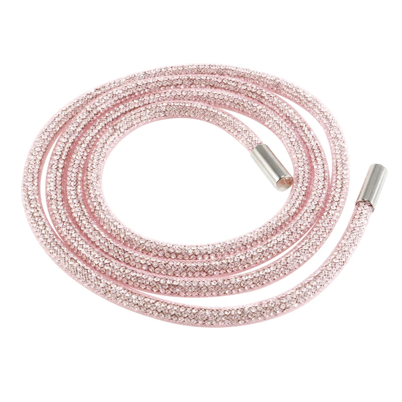 6mm x 120cm Rhinestone Rope Crystal Rope Pink Mesh White Diamond