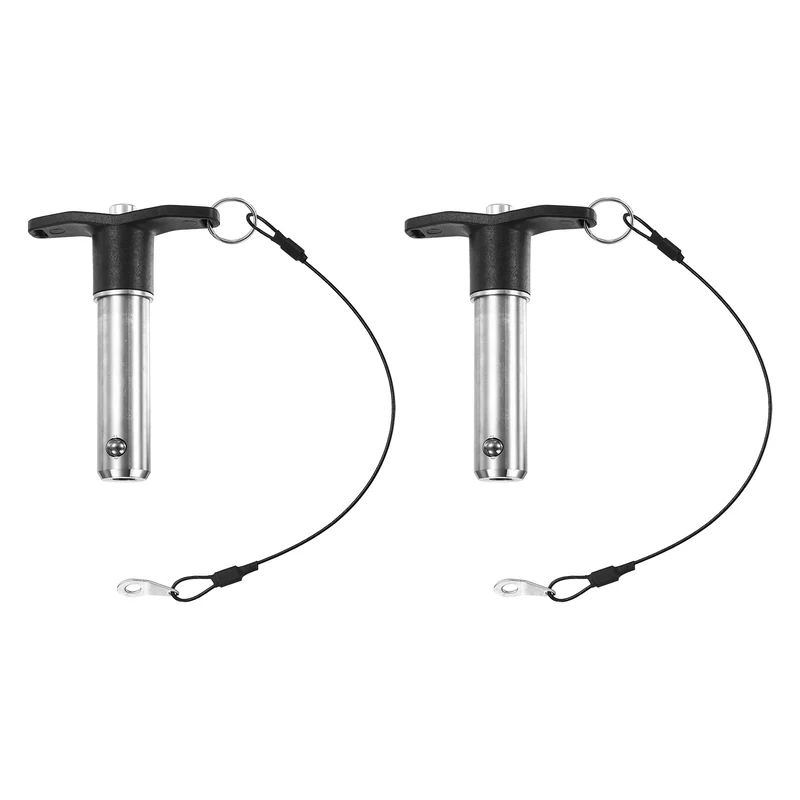 2Pcs T-Handle Quick Release Pin 13/16" x 2-3/8" (Dia x L) 304 Stainless Steel
