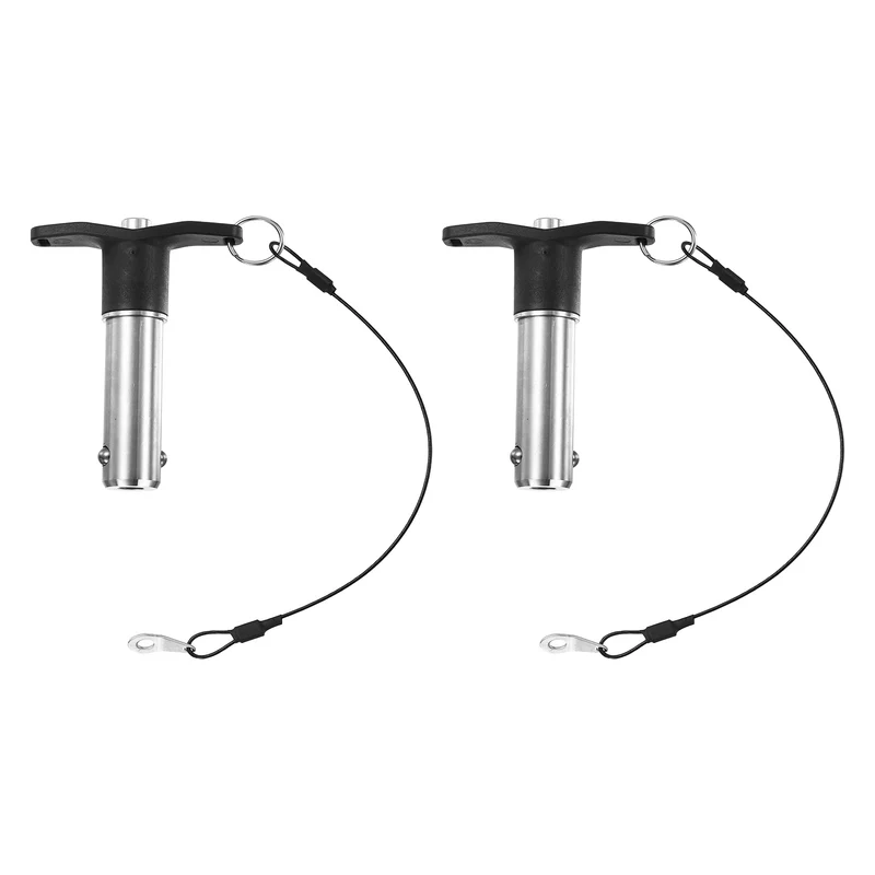 2Pcs T-Handle Quick Release Pin 13/16" x 2" (Dia x L) 304 Stainless Steel