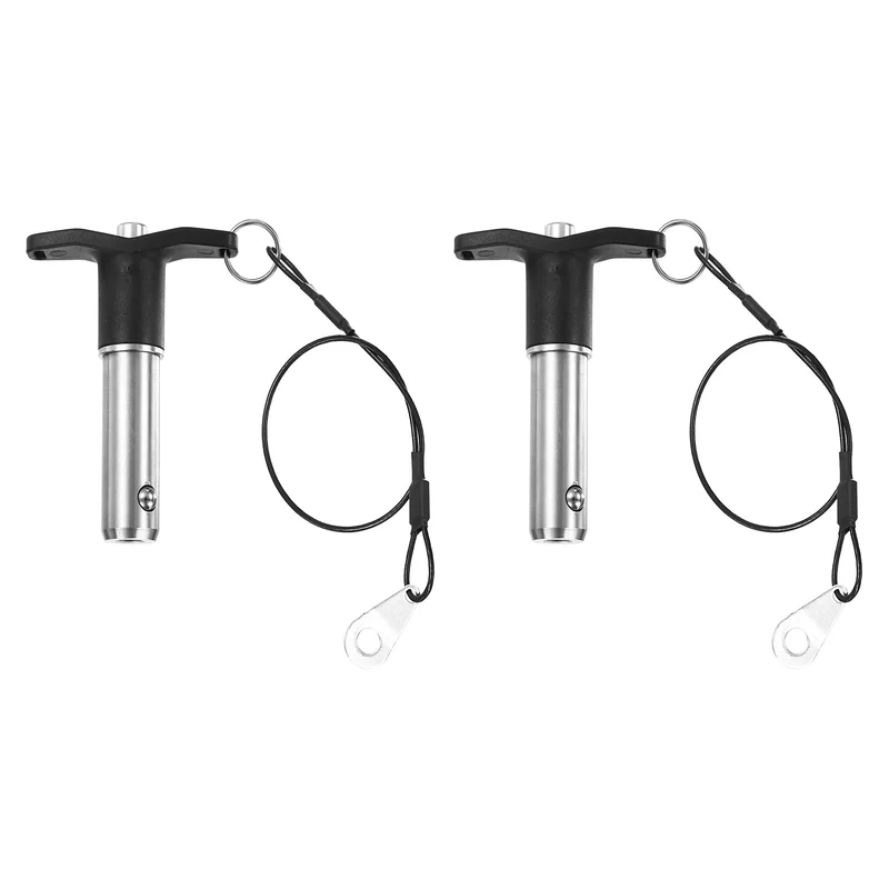 2Pcs T-Handle Quick Release Pin 13/16" x 1-9/16" (Dia x L) 304 Stainless Steel
