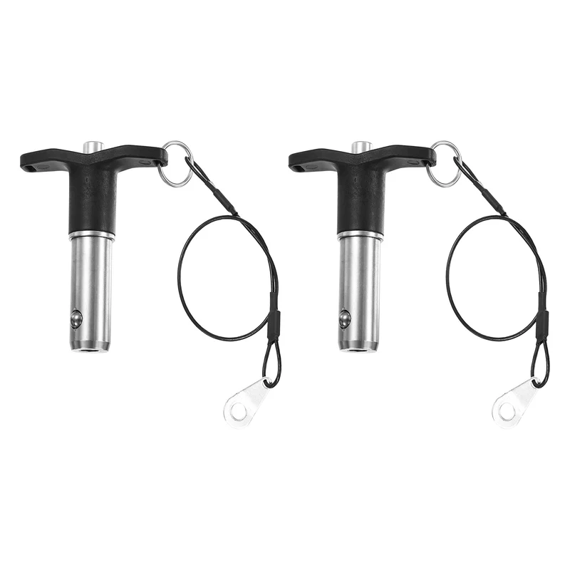 2Pcs T-Handle Quick Release Pin 13/16" x 1-3/16" (Dia x L) 304 Stainless Steel