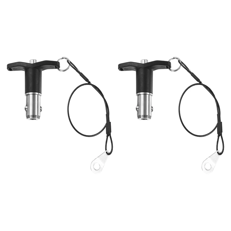 2Pcs T-Handle Quick Release Pin 13/16" x 3/8" (Dia x L) 304 Stainless Steel