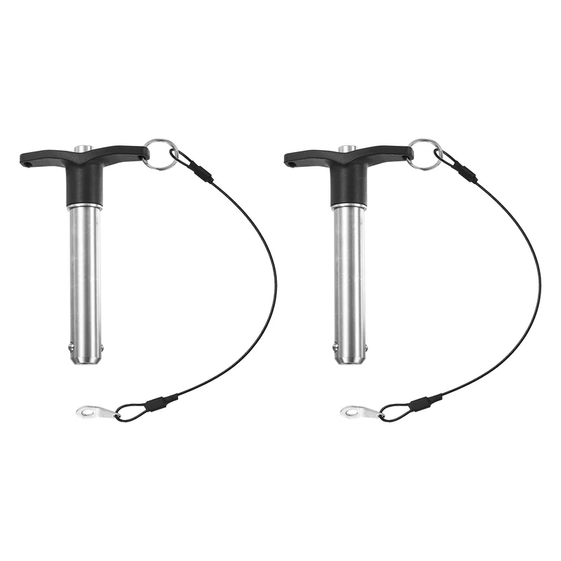 2Pcs T-Handle Quick Release Pin 5/8" x 3-1/8" (Dia x L) 304 Stainless Steel