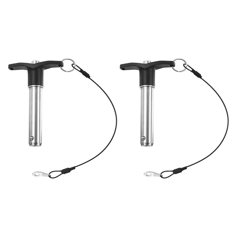 2Pcs T-Handle Quick Release Pin 5/8" x 2-3/4" (Dia x L) 304 Stainless Steel