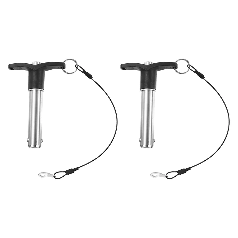 2Pcs T-Handle Quick Release Pin 5/8" x 2-3/8" (Dia x L) 304 Stainless Steel
