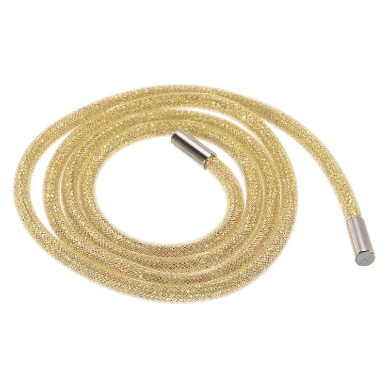 6mm x 120cm Rhinestone Rope Crystal Rope Yellow Mesh White Diamond