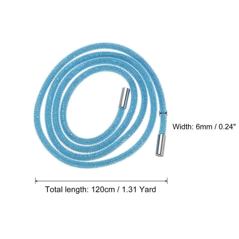 6mm x 120cm Rhinestone Rope Crystal Rope Blue Mesh Light Blue Diamond