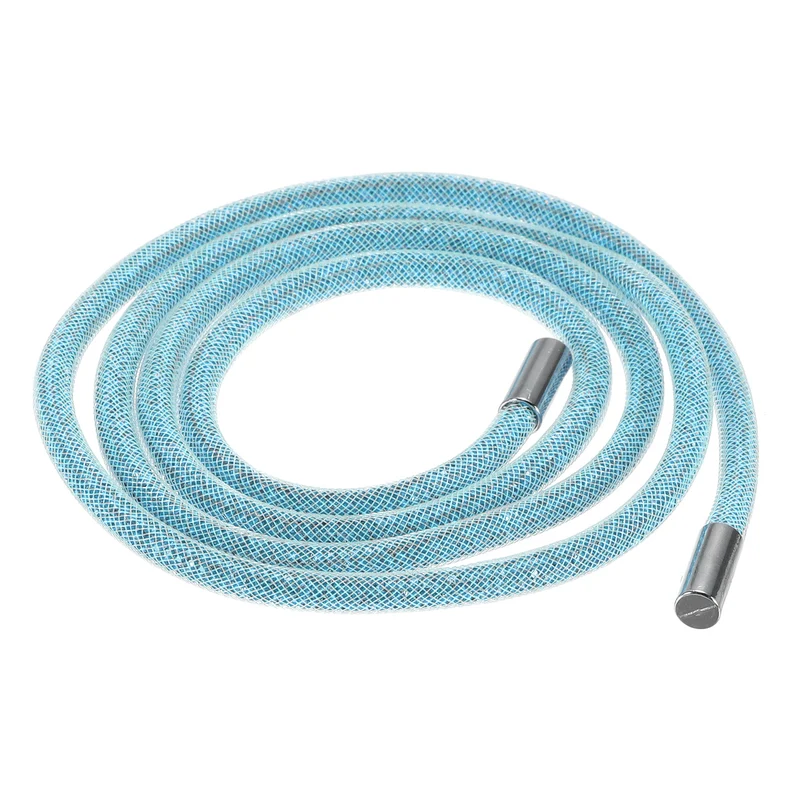 6mm x 120cm Rhinestone Rope Crystal Rope White Mesh Lake Blue Diamond