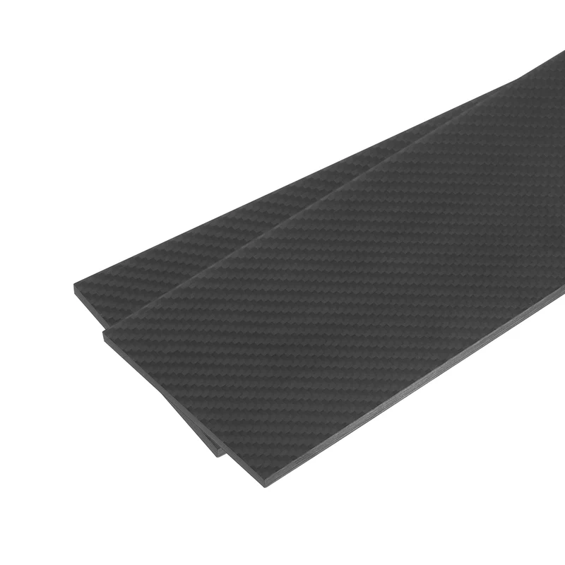 2 Pcs Carbon Fiber Sheet 250×100×3mm Matte Surface Twill Weave Panel Sheet