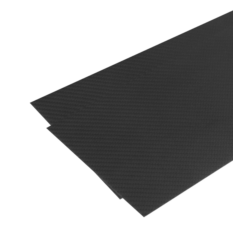 2 Pcs Carbon Fiber Sheet 250×100×1mm Matte Surface Pultruded Flat Carbon Fiber Board Plate Twill Weave Panel Sheet for Kites RC Airplane