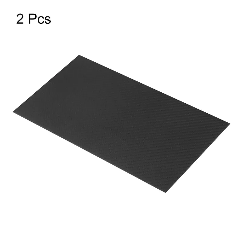 2 Pcs Carbon Fiber Sheet 250×100×1mm Matte Surface Pultruded Flat Carbon Fiber Board Plate Twill Weave Panel Sheet for Kites RC Airplane