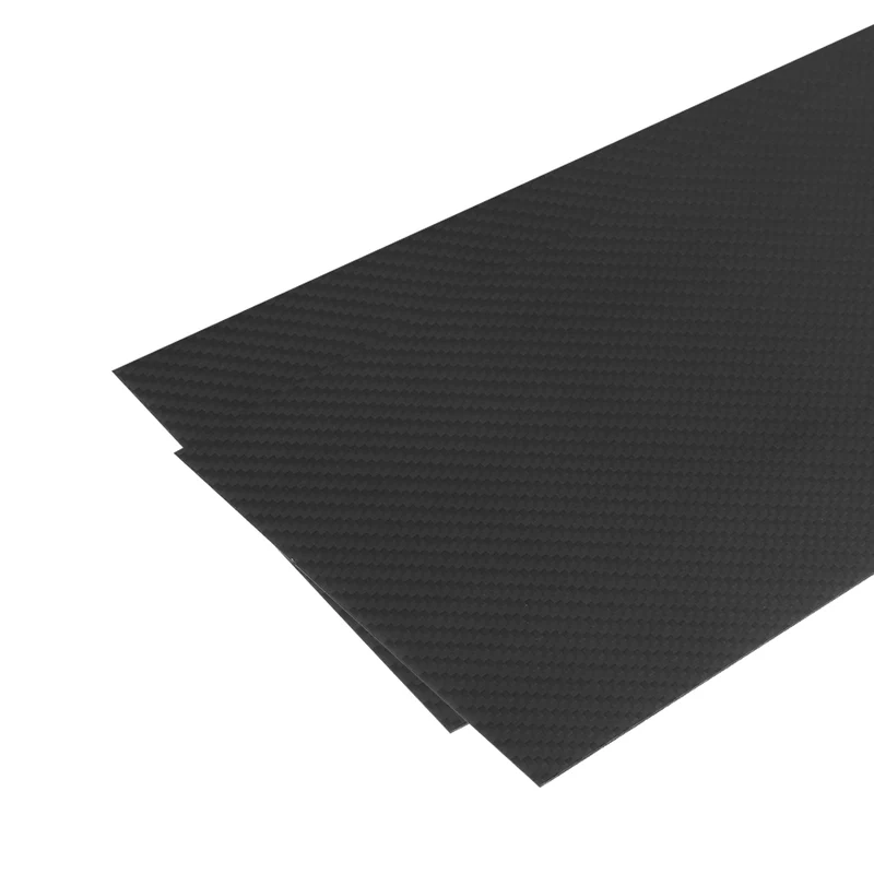 2 Pcs Carbon Fiber Sheet 250×100×1.5mm Matte Surface Pultruded Flat Carbon Fiber Board Plate Twill Weave Panel Sheet for Kites RC Airplane