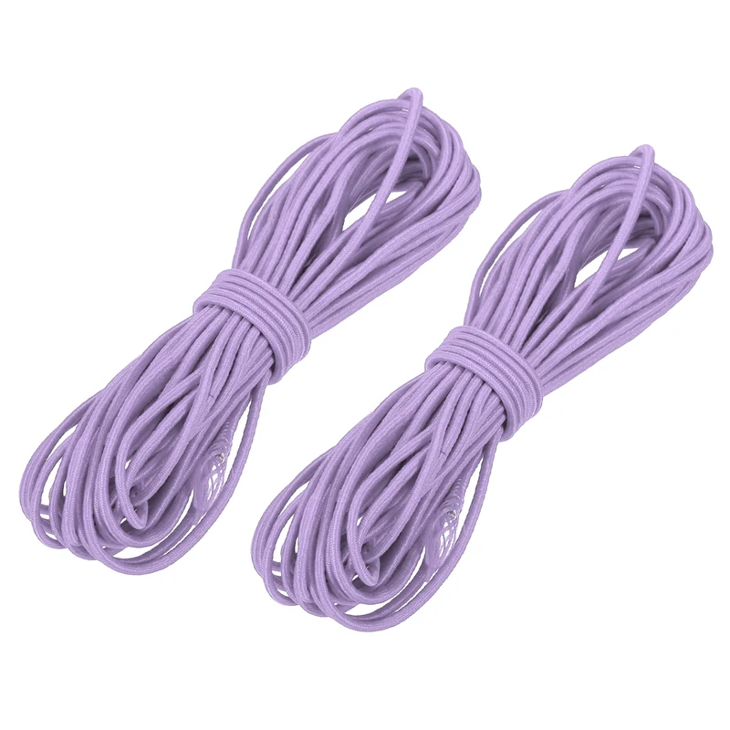 2pcs 3/32" x 26ft Bungee Shock Cord Rope Marine Grade Bungee Rope Pink Purple