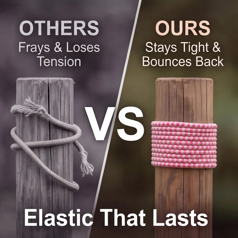 2pcs 3/32" x 26ft Bungee Shock Cord Rope Marine Grade Bungee Rope Beige