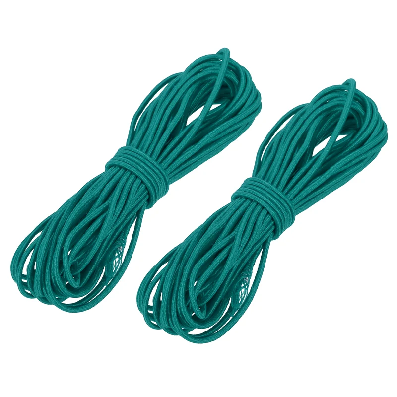 2pcs 3/32" x 26ft Bungee Shock Cord Rope Marine Grade Bungee Rope Lake Blue