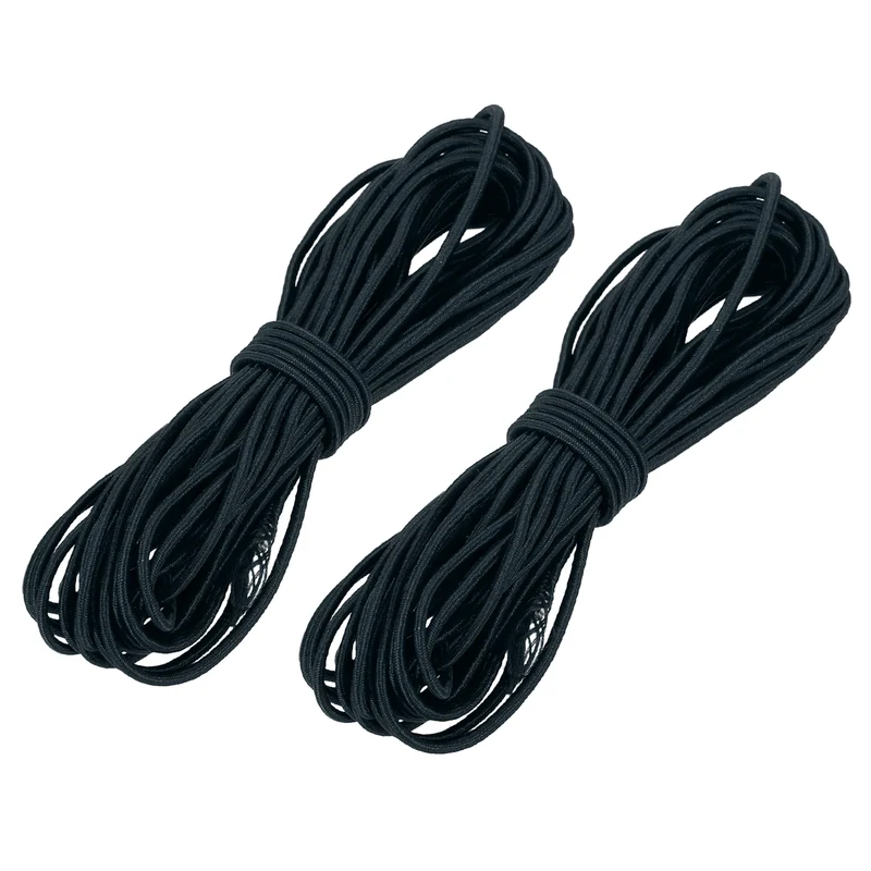 2pcs 3/32" x 26ft Bungee Shock Cord Rope Marine Grade Bungee Rope Dark Blue