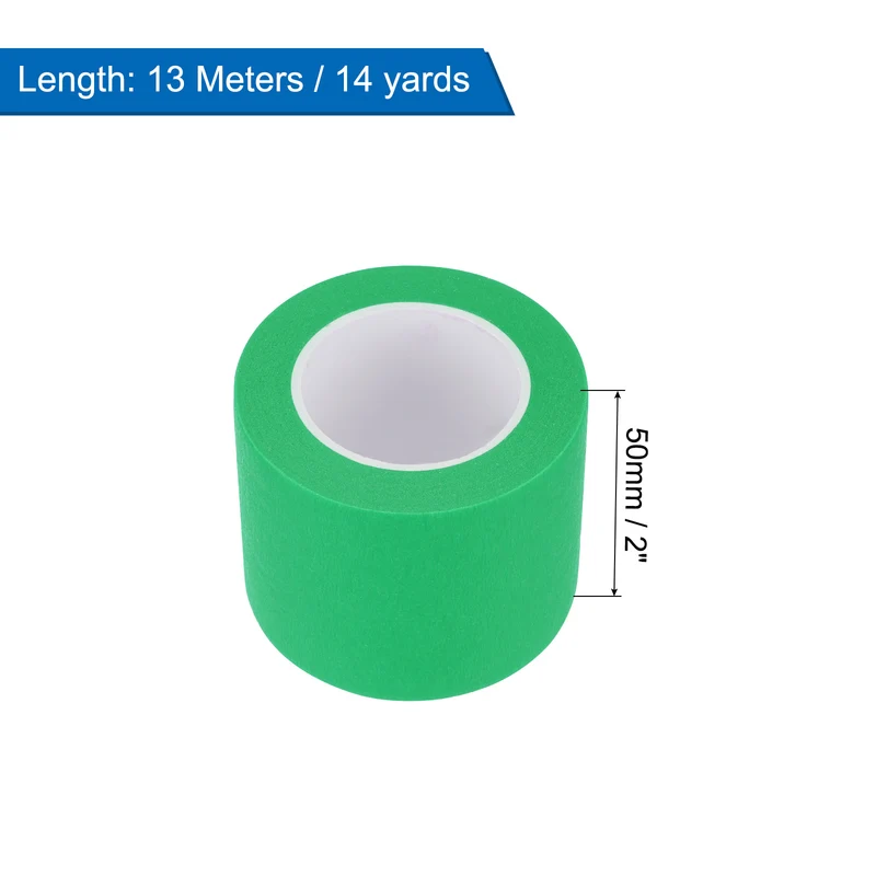 6 Pcs 2 Inch Wide 14 Yards Green Masking Tape Painters Tape Rolls