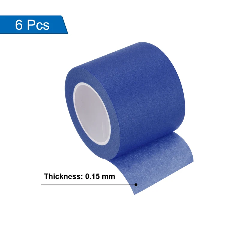 6 Pcs 2 Inch Wide 14 Yards Dark Blue Masking Tape Painters Tape Rolls