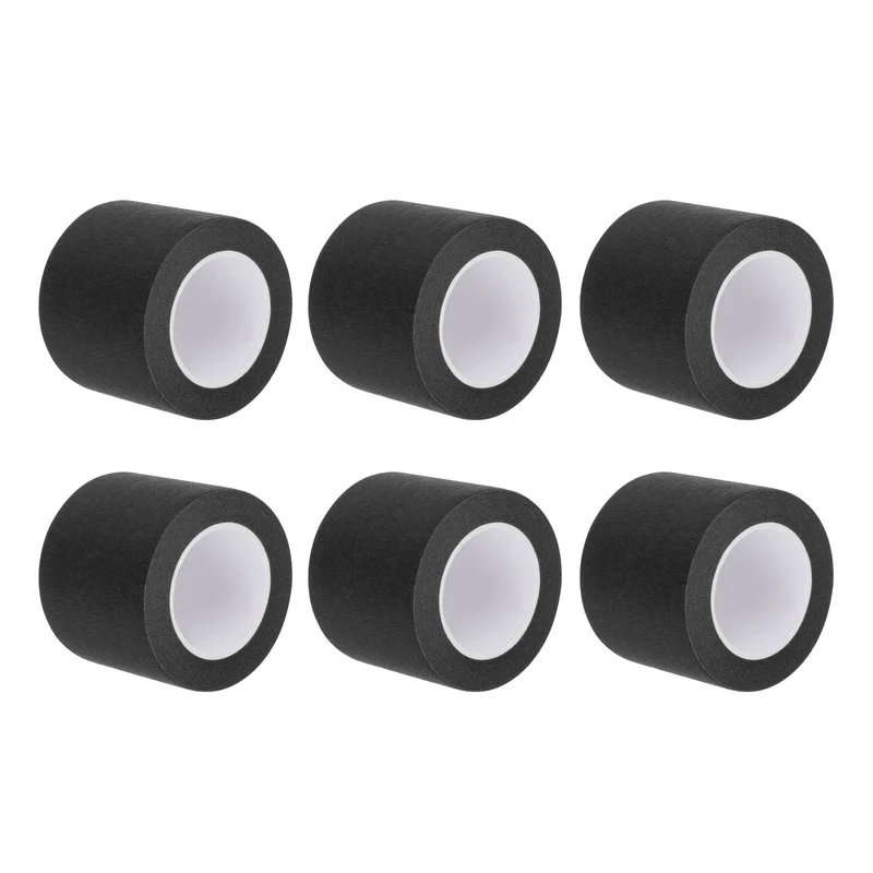6 Pcs 2 Inch Wide 14 Yards Black Masking Tape Painters Tape Rolls