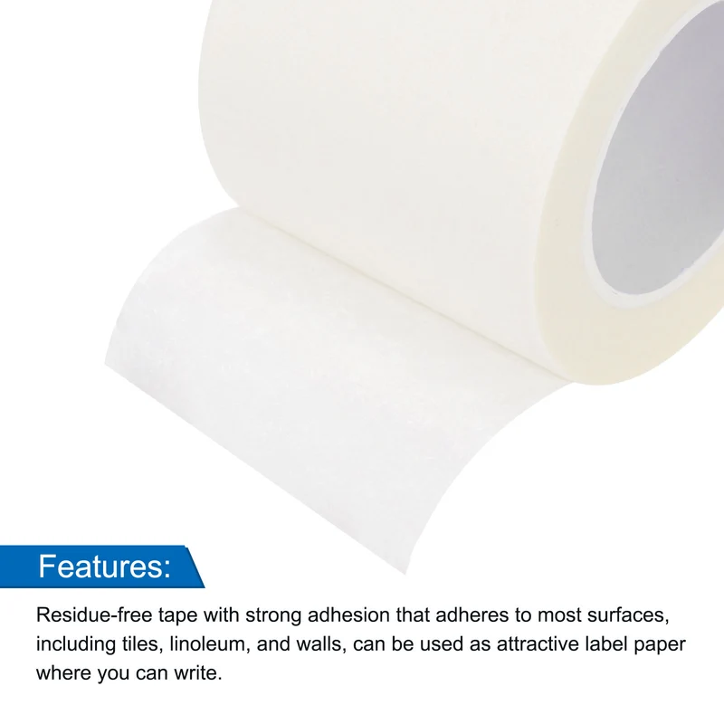 6 Pcs 2 Inch Wide 14 Yards White Masking Tape Painters Tape Rolls