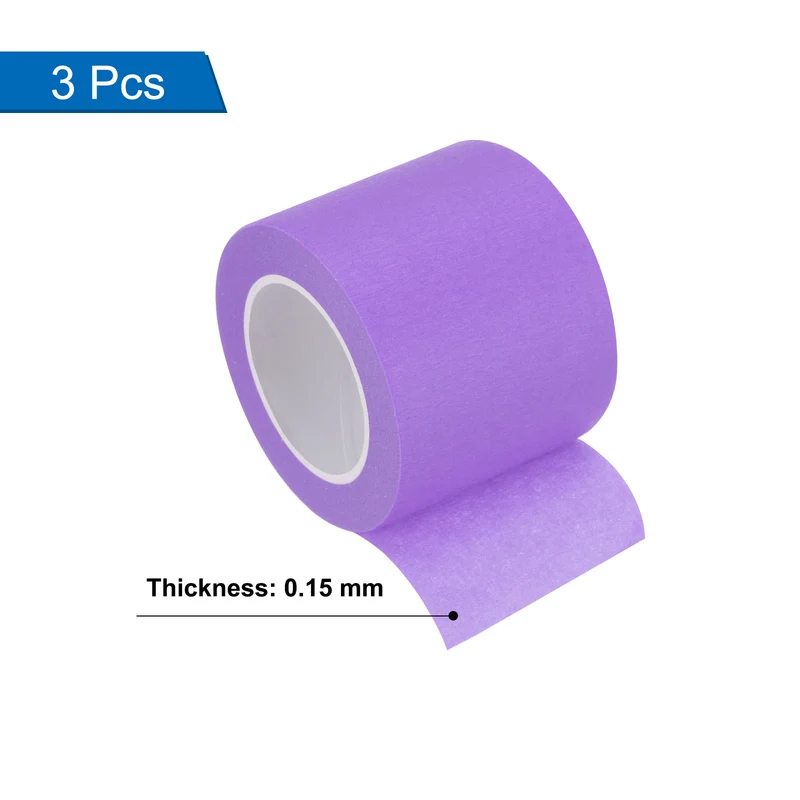 3 Pcs 2 Inch Wide 14 Yards Purple Masking Tape Painters Tape Rolls
