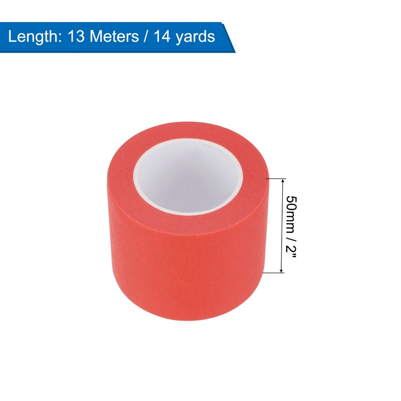 3 Pcs 2 Inch Wide 14 Yards Red Masking Tape Painters Tape Rolls