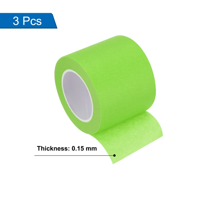 3 Pcs 2 Inch Wide 14 Yards Green Masking Tape Painters Tape Rolls