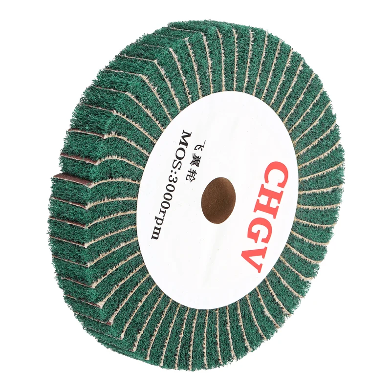 150mmx25mm 180 Grit Abrasive Cloth Nylon Wire Drawing Polishing Wheel Green
