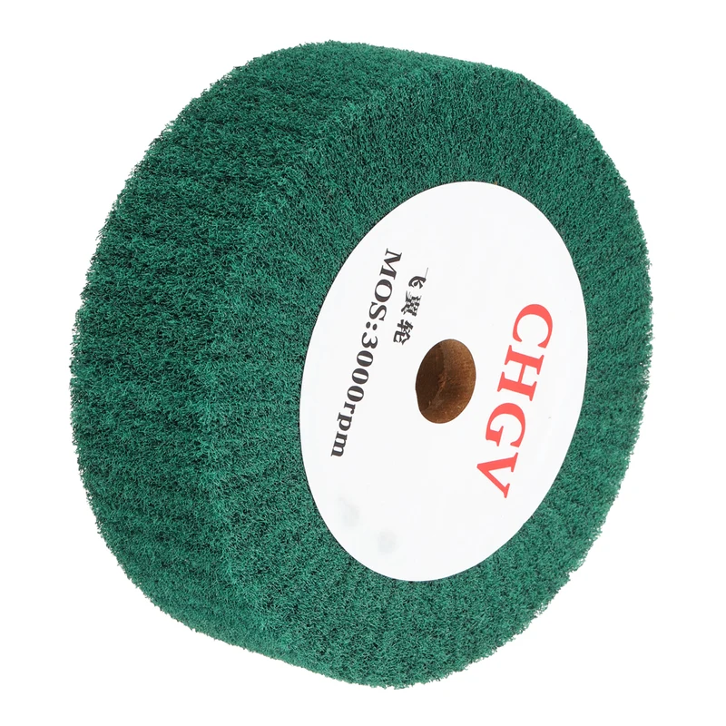 150x50mm 180 Grit Non-Woven Wire Drawing Abrasive Polishing Wheel Green