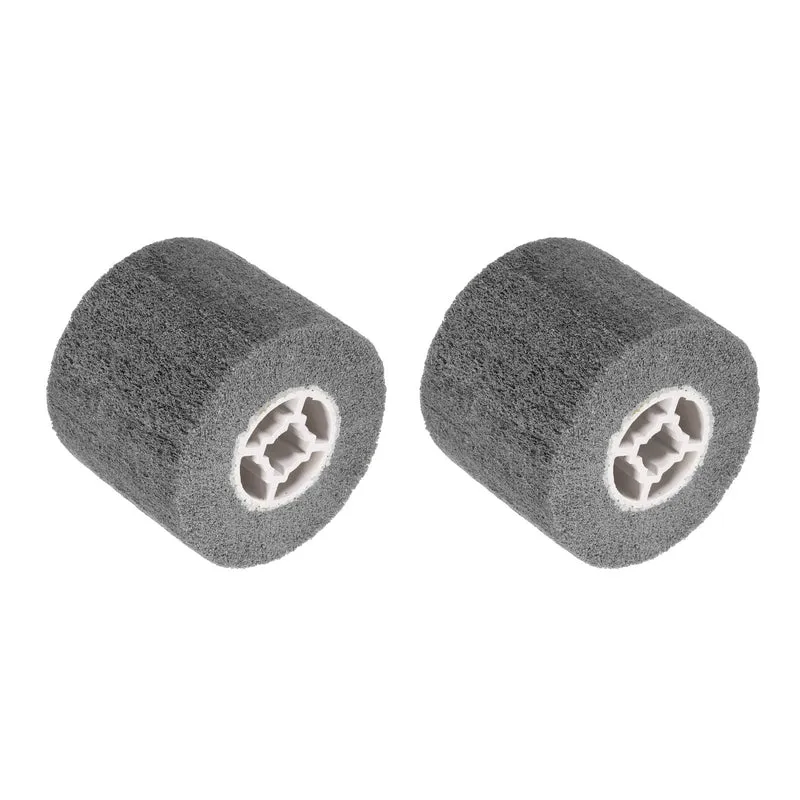 2pcs 80 Grit Non-Woven Nylon Wire Drawing Abrasive Polishing Flap Grey