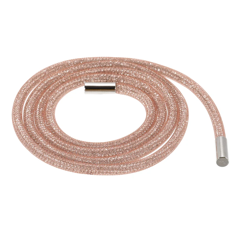 6mm x 120cm Rhinestone Rope Crystal Rope White Mesh Champagne Diamond