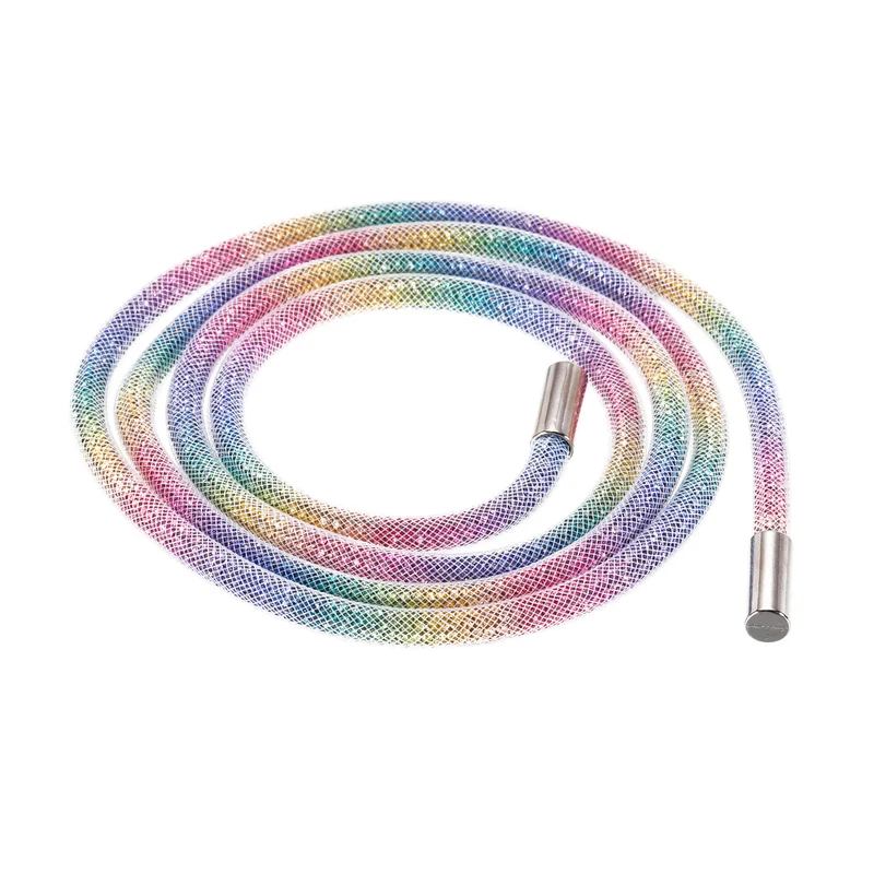 6mm x 120cm Rhinestone Rope Crystal Rope White Mesh Color Diamond