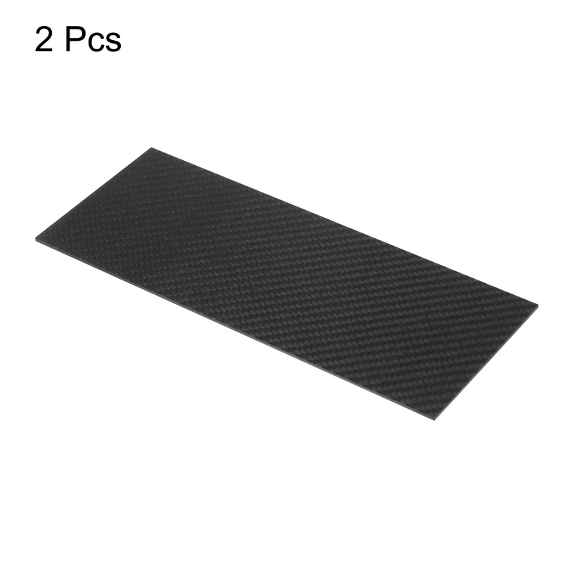 2 Pcs Carbon Fiber Sheet 100x250x2mm Matte Surface Twill Weave Panel Sheet