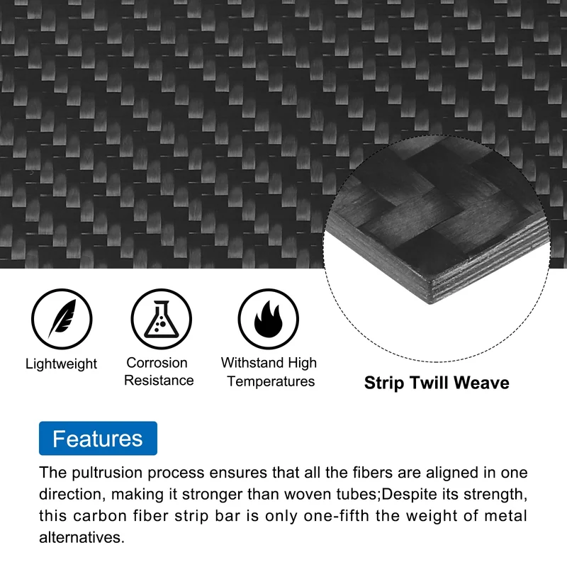 1 Pcs Carbon Fiber Sheet 200x300x1.5mm Matte Surface Twill Weave Panel Sheet