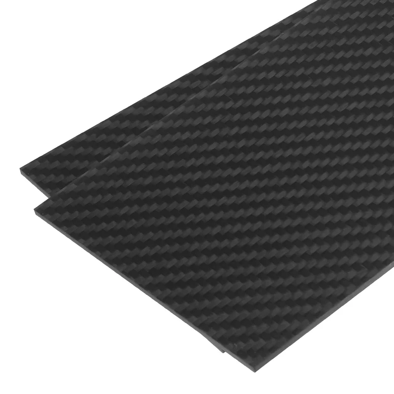 2 Pcs Carbon Fiber Sheet 100x250x2.5mm Matte Surface Twill Weave Panel Sheet